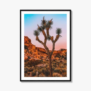 Joshua Tree National Park kleurrijke poster print nr. 1, Joshua Tree National Park fotokunst, decor, reizen print, stratenplan poster, stadsplattegrond