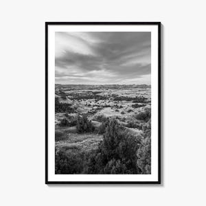 North Dakota Photo Poster Print, North Dakota Black and White Wall Art, North Dakota Wall Photography, Travel, Map Poster