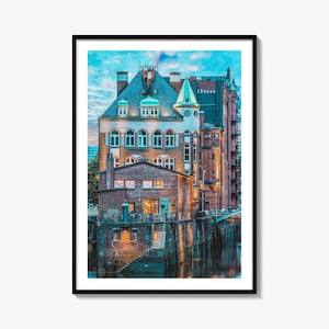 Hamburg Colorful Poster Print No 2, Hamburg Photo Wall Art, Hamburg Wall Decor, Hamburg Travel Print, Hamburg Street Map Poster, City Map