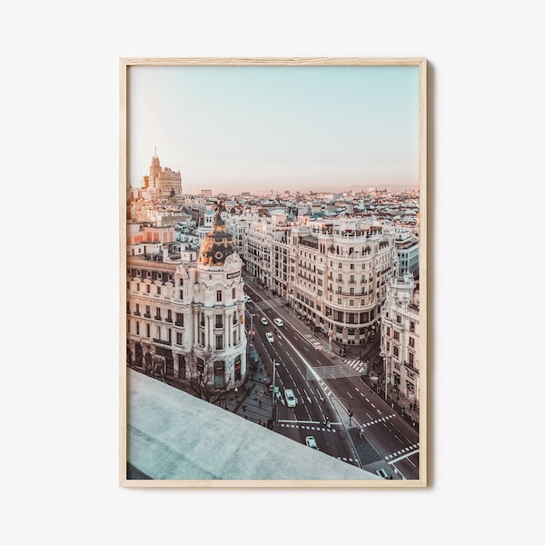 Madrid Colorful Poster Print No 4, Madrid Photo Wall Art, Madrid Wall Decor, Madrid Travel Print, Madrid Street Map Poster, City Map