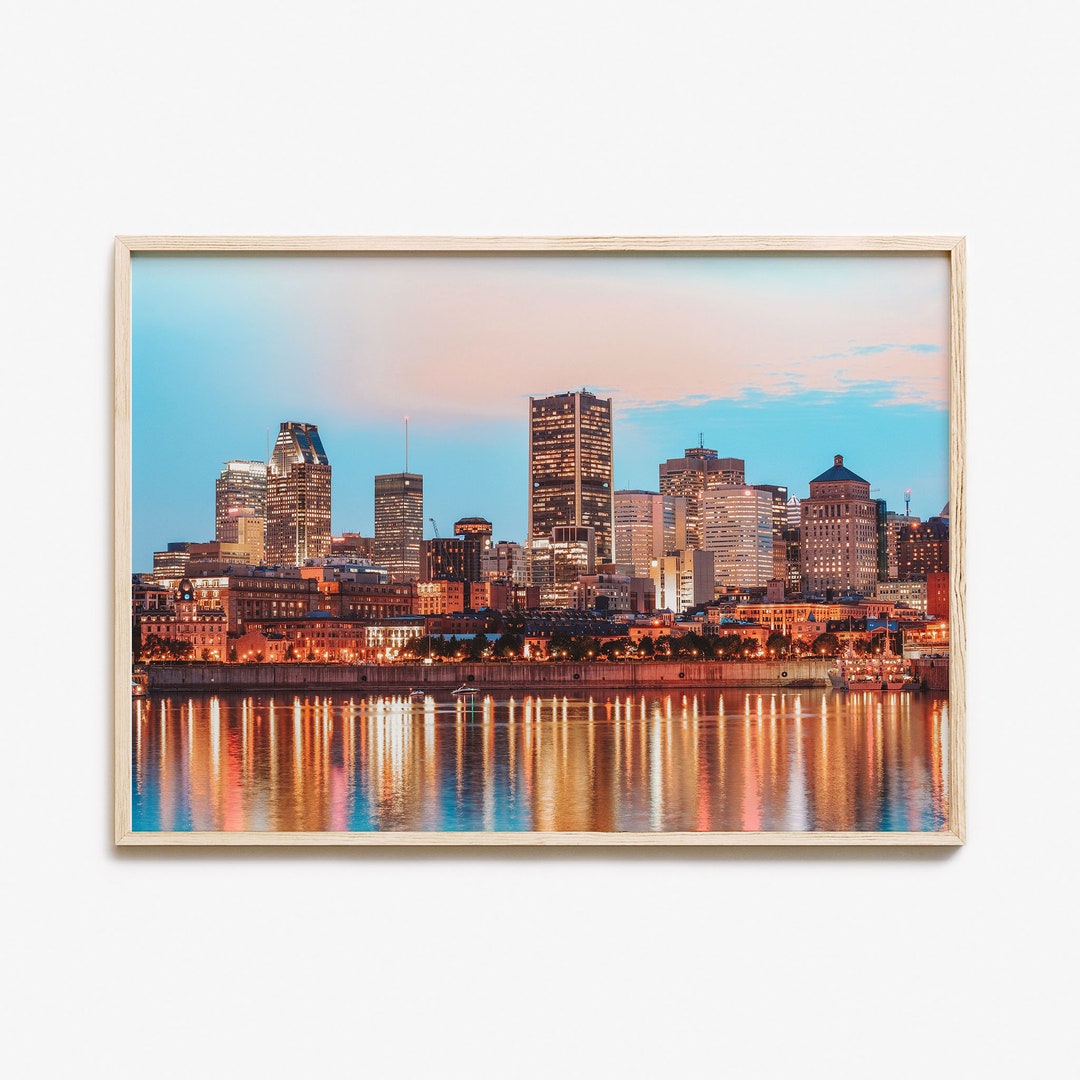 Montreal Colorful Poster Print Horizontal, Montreal Photo Art, Montreal