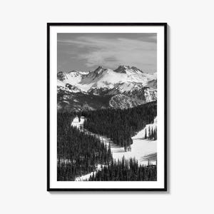 Vail Photo Poster Print, Vail Black and White Wall Art, Vail Wall Photography, Vail Travel, Vail Map Poster