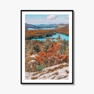 Impresión de póster colorido de Ontario, arte mural fotográfico de Ontario, decoración de pared de Ontario, impresión de viaje de Ontario, póster de mapa callejero de Ontario, mapa de la ciudad