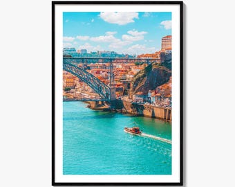 Porto Fine Art Photo Print, Oporto Portugal, Ponte Dom Luis I Bridge, Poster
