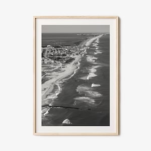 Outer Banks Photo Poster Print, Outer Banks Black and White Wall Art, Outer Banks Photography, Outer Banks Travel, Map Poster