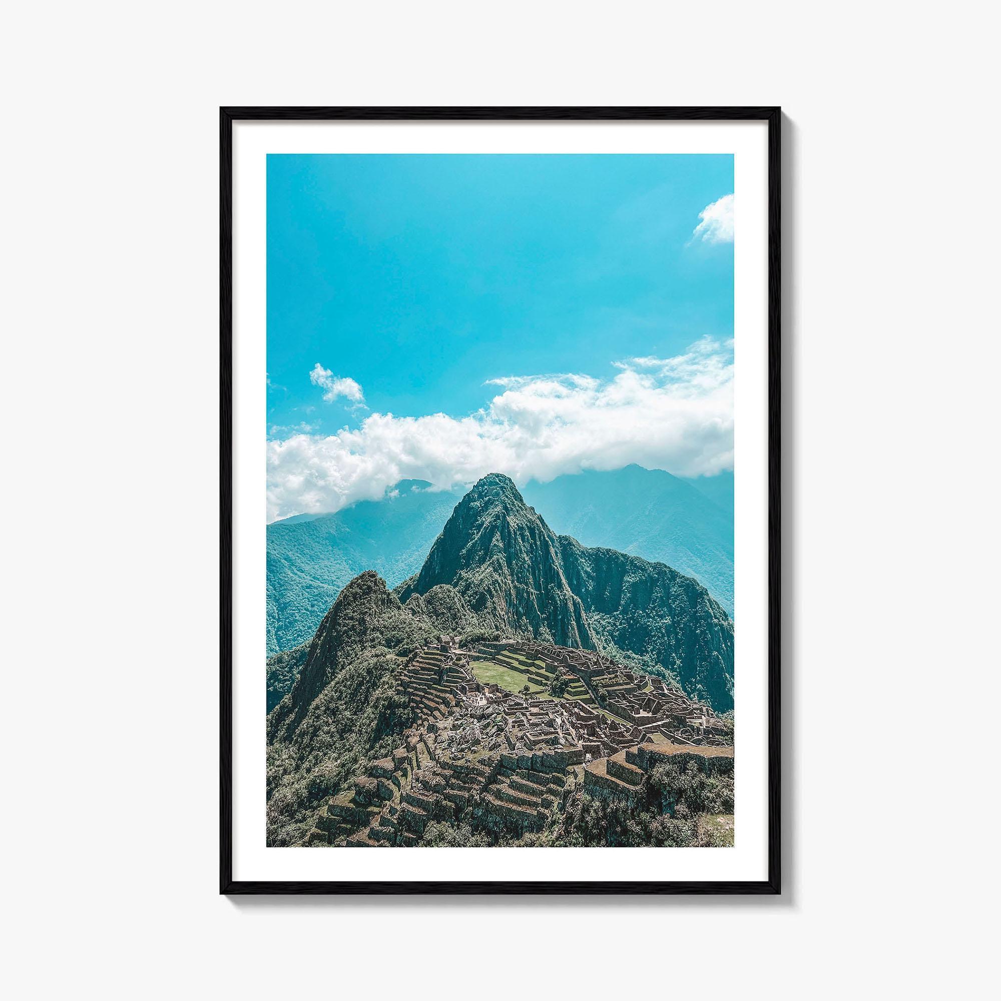 Machu Picchu Colorful Poster Print No 2, Machu Picchu Photo Art, Machu Picchu Decor, Travel Print, Machu Picchu Street Map Poster, City Map