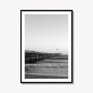 Ventura Photo Poster Print No 1, Ventura Schwarzweiß-Wandkunst, Ventura-Wandfotografie, Ventura-Reise, Ventura-Kartenposter