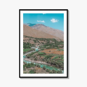 Afghanistan Bunt Poster Drucken, Afghanistan Foto Wandkunst, Afghanistan Wand-Dekor, Afghanistan Reise-Druck, Straßenkarte Poster, Stadt Karte