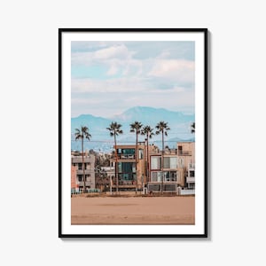 Impressão de pôster colorido de Venice Beach nº 2, arte fotográfica de Venice Beach, decoração de Venice Beach, impressão de viagem, pôster de mapa de rua de Venice Beach, mapa da cidade