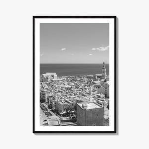 Bari Black and White Fine Art Photo Print, Basilica San Nicola Puglia Italy Poster