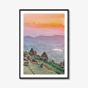 Uganda Colorful Poster Print, Uganda Photo Wall Art, Uganda Wall Decor, Uganda Travel Print, Uganda Street Map Poster, City Map