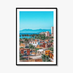 Puerto Vallarta Colorful Poster Print, Puerto Vallarta Photo Wall Art, Puerto Vallarta Wall Decor, Travel Print, Street Map Poster, City Map