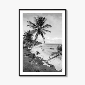 Impresión de póster fotográfico de Samoa Americana, arte mural en blanco y negro de Samoa Americana, fotografía de Samoa Americana, viajes a Samoa, mapa de Samoa Americana