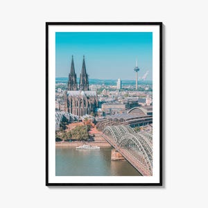 Cologne Colorful Poster Print, Cologne Photo Wall Art, Cologne Wall Decor, Cologne Travel Print, Cologne Street Map Poster, City Map