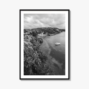 Anguilla Photo Poster Print No 1, Anguilla Black and White Wall Art, Anguilla Wall Photography, Anguilla Travel, Anguilla Map Poster