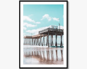 Ocean City NJ Fine Art Photo Print, Boardwalk Fishing Pier, Jersey Shore Poster