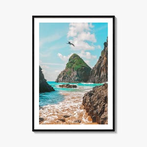 Impresión de póster colorido de Brasil, arte mural fotográfico de Brasil, decoración de pared de Brasil, impresión de viaje a Brasil, póster de mapa callejero de Brasil, mapa de la ciudad