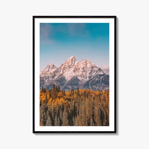 Grand Teton Nationalpark Bunt Posterdruck No 1, Grand Teton Nationalpark Fotokunst, Dekor, Reise-Druck, Straßenkarte Poster, Stadtplan