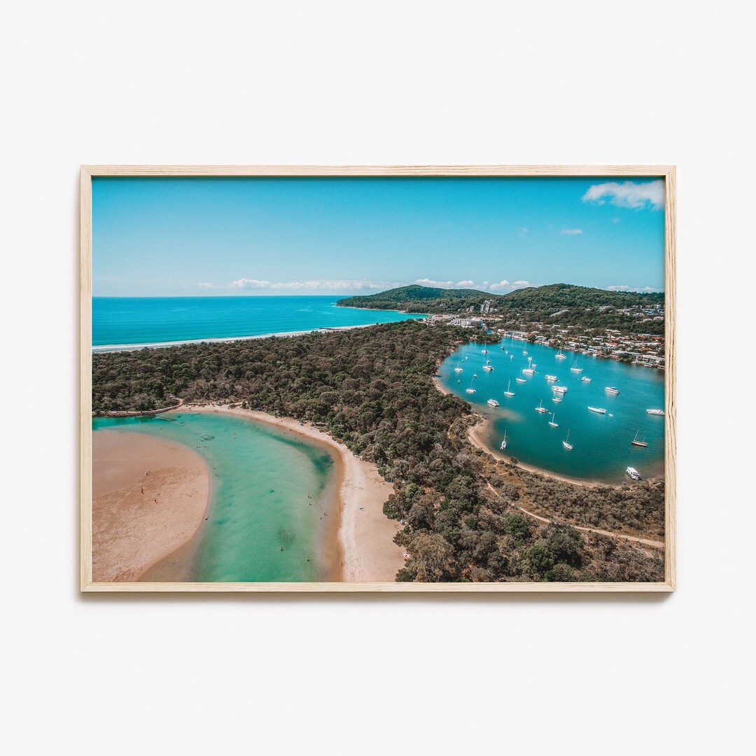 Noosa Heads Colorful Poster Print Horizontal, Noosa Heads Photo Wall Art, Noosa Heads Wall Decor