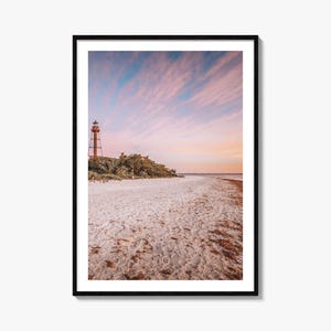 Sanibel bunter Poster-Druck, Sanibel Fotowandkunst, Sanibel Wand-Dekor, Sanibel Reise-Druck, Sanibel Street Map Poster, Stadt Karte