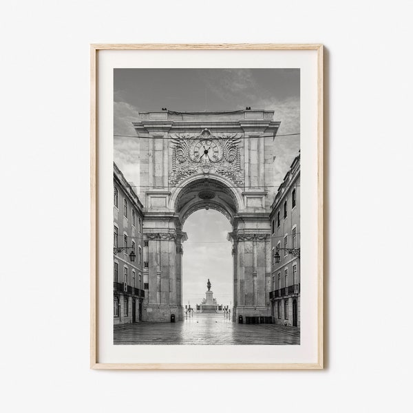 Lisbon Photo Poster Print No 2, Lisbon Black and White Wall Art, Lisbon Wall Photography, Lisbon Travel, Lisbon Map Poster