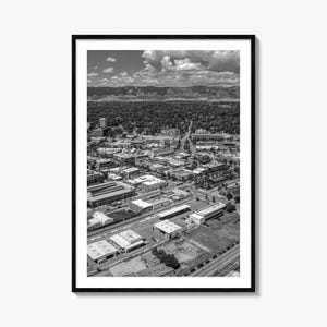 Fort Collins Fotoposter, Fort Collins Schwarzweißkunst, Fort Collins Fotografie, Fort Collins Reise, Karte Poster