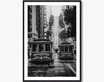 San Francisco Photo Poster Print No 1, San Francisco Black and White Art, San Francisco Wall Photography, Travel, Map Poster