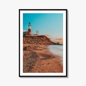 Montauk Colorful Poster Print No 1, Montauk Photo Wall Art, Montauk Wall Decor, Montauk Travel Print, Montauk Street Map Poster, City Map