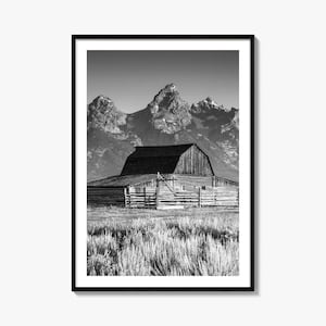 Jackson Hole Photo Poster Print, Jackson Hole Black and White Wall Art, Jackson Hole Wall Photography, Travel, Map Poster