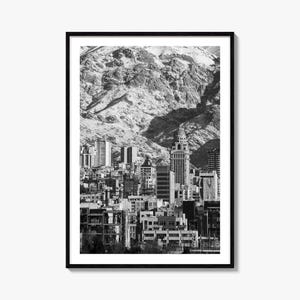 Tehran Photo Poster Print, Tehran Black and White Wall Art, Tehran Wall Photography, Tehran Travel, Tehran Map Poster
