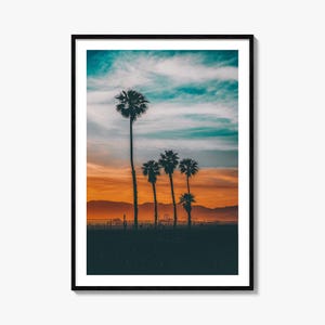 Impressão de pôster colorido de Venice Beach nº 3, arte fotográfica de Venice Beach, decoração de Venice Beach, impressão de viagem, pôster de mapa de rua de Venice Beach, mapa da cidade