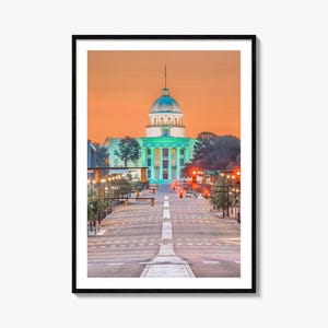 Montgomery Bunt Poster Druck, Montgomery Foto Wandkunst, Montgomery Wand-Dekor, Reise-Druck, Montgomery Street Map Poster, Stadt Karte