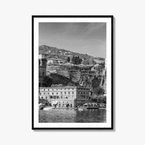 Sorrento Foto Poster Italien, Sorrento Schwarzweiß Wandkunst, Sorrento Fotografie, Sorrento Reise, Sorrento Karte Poster
