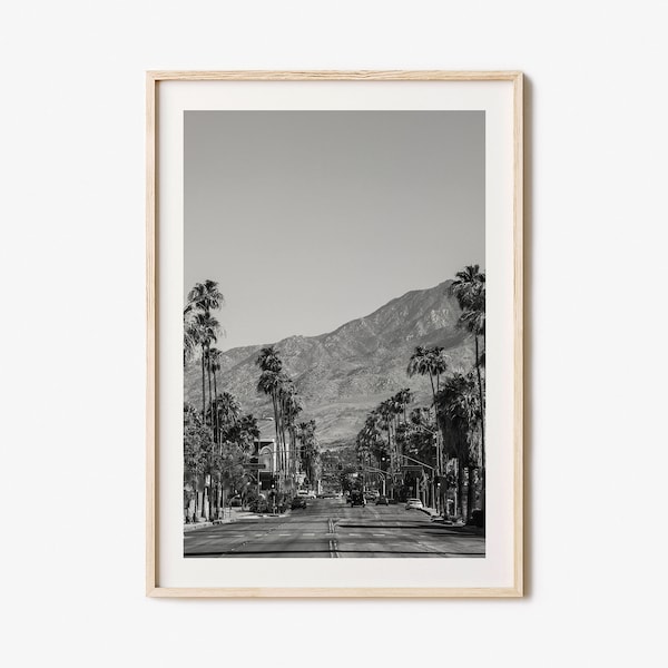 Palm Springs Photo Poster Print No 1, Palm Springs Black and White Art, Palm Springs Photography, Palm Springs Travel, Map Poster