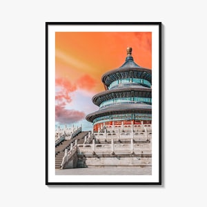 Beijing Colorful Poster Print No 3, Beijing Photo Wall Art, Beijing Wall Decor, Beijing Travel Print, Beijing Street Map Poster, City Map
