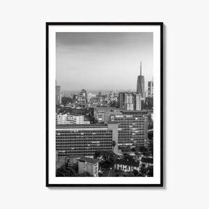 Nairobi Foto Poster Druck, Nairobi Schwarz Weiß Wandkunst, Nairobi Wand Fotografie, Nairobi Reise, Nairobi Karte Poster