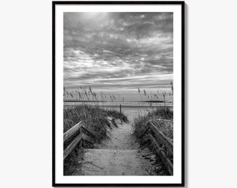 Myrtle Beach Black and White Fine Art Photo Print, South Carolina Poster