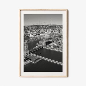 Duluth Photo Poster Print, Duluth Black and White Wall Art, Duluth Wall Photography, Duluth Travel, Duluth Map Poster