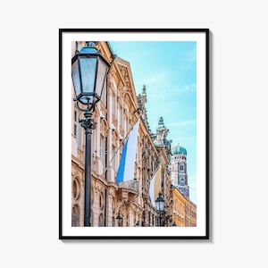 Munich Colorful Poster Print No 3, Munich Photo Wall Art, Munich Wall Decor, Munich Travel Print, Munich Street Map Poster, City Map