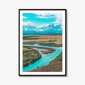 Chile Colorful Poster Print, Chile Photo Wall Art, Chile Wall Decor, Chile Travel Print, Chile Street Map Poster, City Map