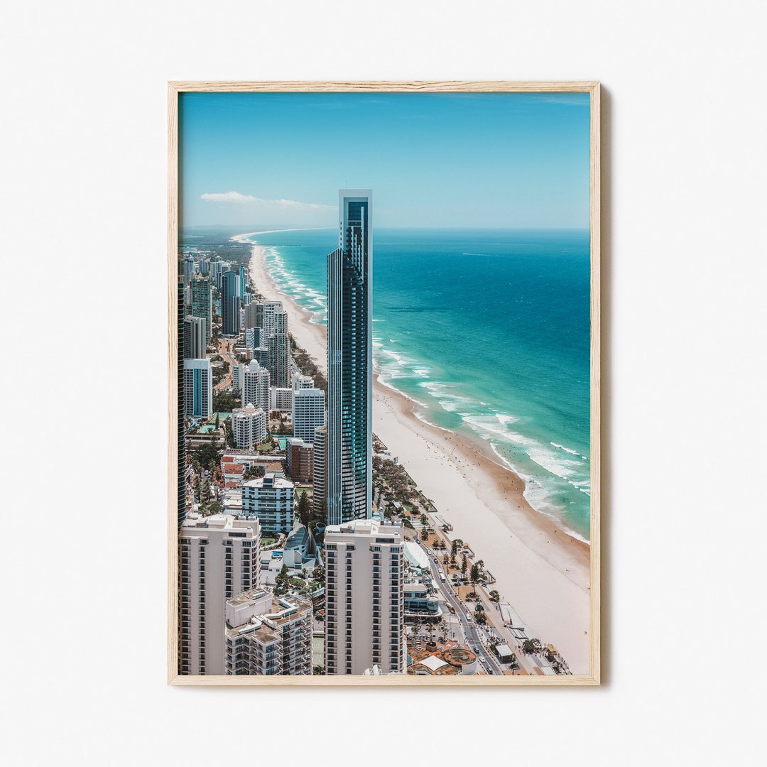 Gold Coast Colorful Poster Print, Gold Coast Photo Wall Art, Gold Coast