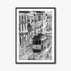 Lisbon Photo Poster Print No 3, Lisbon Black and White Wall Art, Lisbon Wall Photography, Lisbon Travel, Lisbon Map Poster