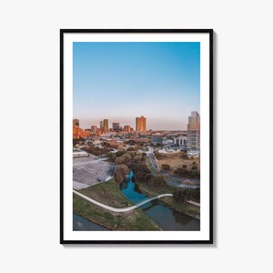 Fort Worth Colorful Poster Print No 1, Fort Worth Photo Art, Fort Worth Wall Decor, Fort Worth Travel Print, Street Map Poster, City Map