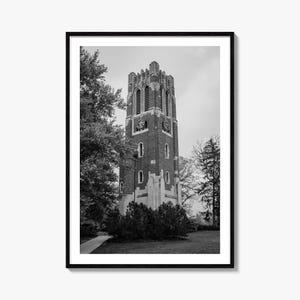 East Lansing Foto Poster Druck, East Lansing Schwarzweiß Kunst, Fotografie, East Lansing Reise, East Lansing Karte Poster