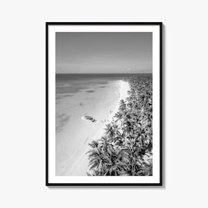 Caribbean Photo Poster Print, Caribbean Black and White Art, Caribbean Wall Photography, Caribbean Travel, Caribbean Map Poster