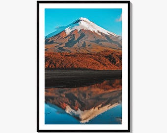 Impresión fotográfica artística del Cotopaxi, volcán, Ecuador, Parque Nacional, Andes, Latacunga, decoración de pared, póster