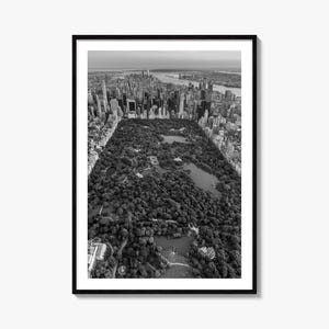 Central Park Foto Poster Druck Nr. 1, Central Park Schwarzweißkunst, Central Park Fotografie, Central Park Reise, Karte Poster