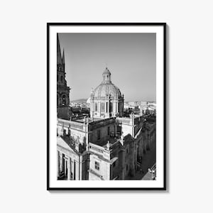 Guadalajara Foto Poster Druck, Guadalajara Schwarzweiß Wandkunst, Wand Fotografie, Reise, Guadalajara Karte Poster