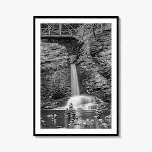 Pocono Mountains Photo Poster Print, Pocono Mountains Black and White Wall Art, Pocono Mountains Photography, Travel, Map Poster