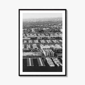 Marina Del Rey Foto Poster Druck Nr. 1, Marina Del Rey Schwarzweiß-Kunst, Marina Del Rey Wand Fotografie, Reise, Karte Poster